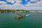 Aerial photo Atlantic Miami Boat Lift barge and crane