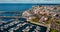 Aerial Photo of Bangor Marina and Jetty Harbour on the Co Down Coastline Northern Ireland