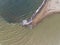 Aerial photo - beach view with brackish water