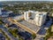 Aerial photo Belmont Village Fort Lauderdale Florida residential condominium apartment building and shopping plaza