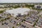 Aerial photo busy day at Miami Costco wholesale warehouse club