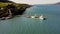 Aerial photo of Carlingford Harbour and Lough County Louth on Irish Sea Ireland