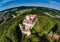 Aerial photo of castle Greifenstein at the franconian suisse