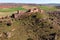 Aerial photo of Castle of Riba de Santiuste, Siguenza, Spain