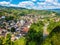 Aerial photo of city Jajce in Bosnia and Herzegovina