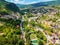 Aerial photo of city Jajce in Bosnia and Herzegovina