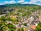 Aerial photo of city Jajce in Bosnia and Herzegovina