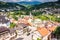 Aerial photo of city Jajce in Bosnia and Herzegovina