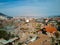 Aerial photo. City landscape of Tbilisi and the Kura river