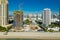 Aerial photo construction Estates at Acqualina Sunny Isles Beach FL USA