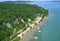 Aerial photo crystal lake Michigan