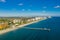 Aerial photo Deerfield Beach Florida coastline