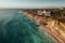 Aerial Photo of Dreamland Beach at Sunset, Bali, Pecatu, Uluwatu, Indonesia