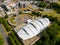 Aerial photo Dynamic Earth Edinburgh Scotland UK