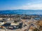 Aerial photo of famous full working plant and oil refinery of Motor Oil in Corinth area, Greece