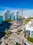 Aerial photo Five Park construction site Miami South Beach