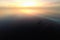 Aerial photo from flying drone of a fascinating nature landscape with dramatic evening sunset.