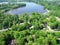 Aerial photo of goshen dam pond