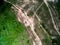 Aerial photo of green field with trees and rolled roads