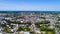 Aerial photo of Guerande medieval city in Loire Atlantique