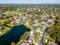 Aerial photo homes in Sarasota Florida USA