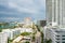 Aerial photo hotels and condominiums on Collins Avenue Miami Beach FL