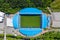 Aerial photo of The John Smith`s Stadium home of the Huddersfield Town Football Club and the town centre of Huddersfield Borough
