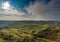 Aerial photo of the landscape of the franconian suisse