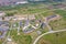 Aerial photo of the large University of York in the City of York in North Yorkshire, UK Academic teaching and research institution