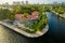 Aerial photo mansion on the Intracoastal Fort Lauderdale FL