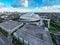 Aerial photo Marlins Park Miami Florida with beautiful dramatic sky