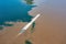 Aerial photo of the meeting of the waters of the Amazon Rivers with the TapajÃ³s River in SantarÃ©m, ParÃ¡, Brazil.