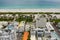 Aerial photo Miami Beach scene after full city lock down to stop spread of Coronavirus Covid 19 pandemic