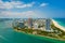 Aerial photo Miami Beach South Pointe Park highrise buildings