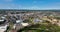 Aerial photo overlooking Industrial and Residential homes in Ballymena Town Co Antrim Northern Ireland