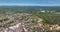 Aerial photo overlooking Industrial and Residential homes in Ballymena Town Co Antrim Northern Ireland