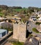 Aerial photo of Portaferry Castle on Strangford Lough County Down Northern Ireland