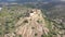 Aerial photo of the Quermanco castle in Vilajuiga, Spain