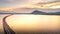 Aerial Photo Railway Bridge Over lake Pa Sak Dam Lopburi Thailand beautiful sunlight Golden hour