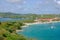 Aerial photo of Reduit Beach, St Lucia