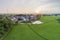 Aerial photo of rural summer pastoral scenery in langxi county, xuancheng city, anhui province,  China