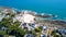 Aerial photo of Saint Michel port in Batz sur Mer