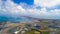 Aerial photo of salt marshes on Noirmoutier island, Vendee