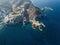 Aerial photo of a small beach in Bali village. Crete, Greece