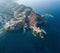 Aerial photo of a small beach in Bali village. Crete, Greece