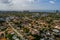 Aerial photo South Miami residential neighborhoods with view of Biscayne Bay