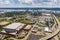 Aerial photo sports stadiums Downtown Jacksonville FL
