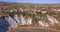 Aerial photo Stair of the Turks in Italian Scala dei Turchi rocky cliff