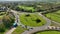 Aerial photo of Templepatrick Roundabout Ballyclare in County Antrim Northern Ireland