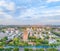 Aerial photo of Tianning Temple Lingxiao Pagoda in Zhengding County, Shijiazhuang City, Hebei Province, China